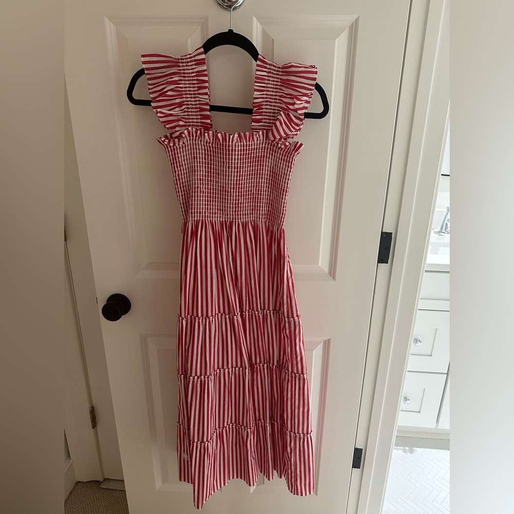 Hill House Red and White Striped Nap Dress size XXS - Picture 2 of 3